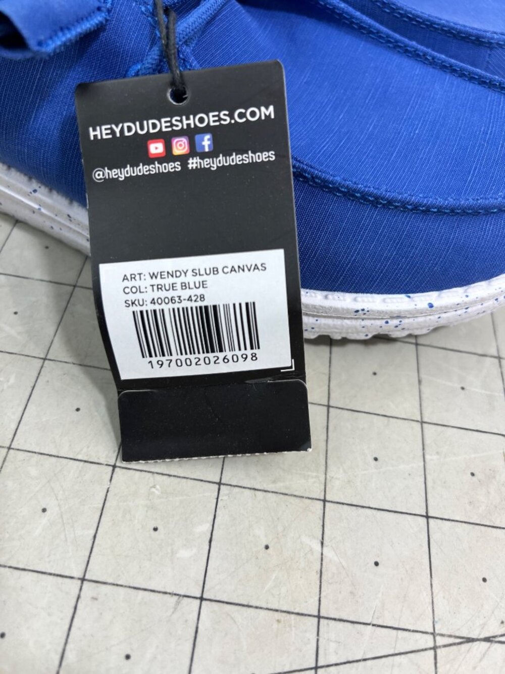 Hey Dude Women's Wendy Slub Canvas Casual Shoes True Blue Sz. 6 New - Picture 4 of 7